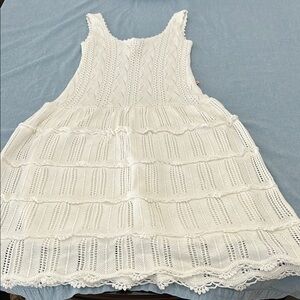 Brazilian White Tiered Ruffled Asymmetrical Sundress